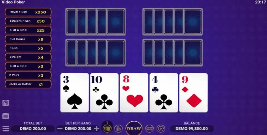 Igra Video Poker od Evoplay
