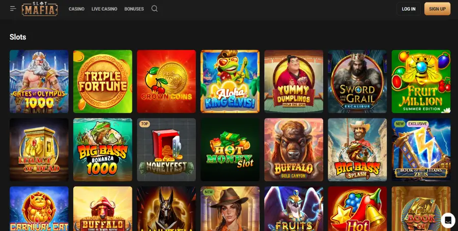 Prikaz Igralnih Avtomatov v Slotmafia Casino