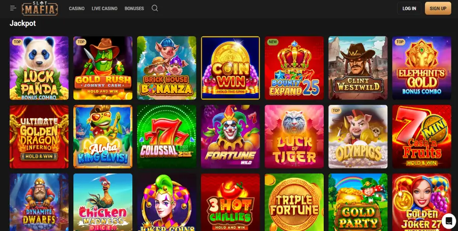 Prikaz Jackpot Iger v Slotmafia Casino