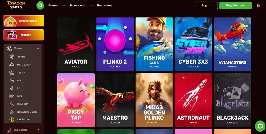 Prikaz Posebnih Iger v DragonSlots Casino