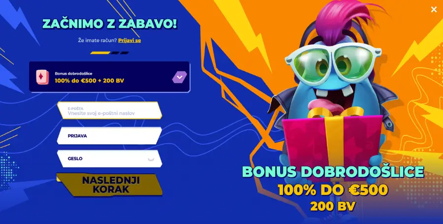 Registracija v MrPacho Casino