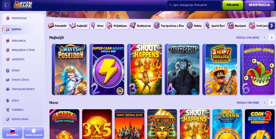 Pregled Iger v Spinbara Casino