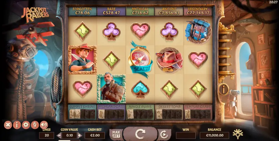 Prikaz Igralnega Avtomata Jackpot Raiders