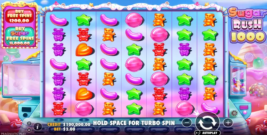 Prikaz Igralnega Avtomata Sugar Rush 1000