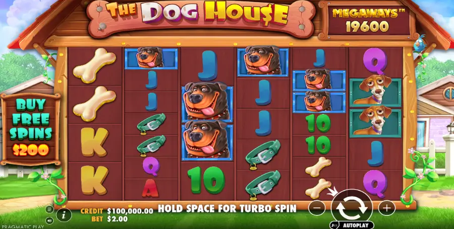 Prikaz Igralnega Avtomata The Dog House Megaways