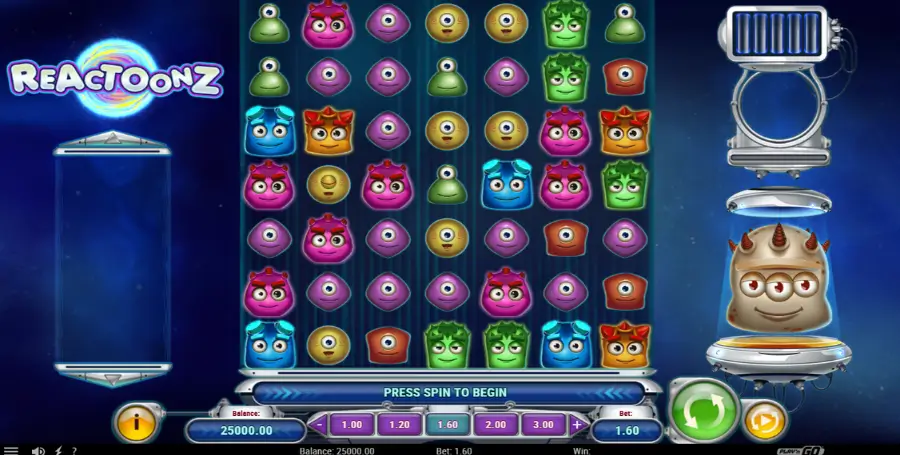 Prikaz Igralnega Avtomata Reactoonz