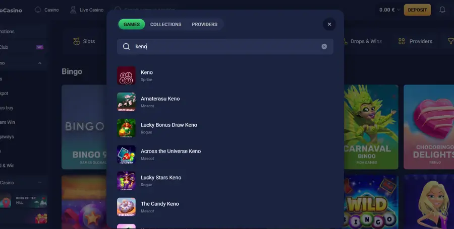 Prikaz Keno Iger v Spletnem Kazinoju Joo Casino
