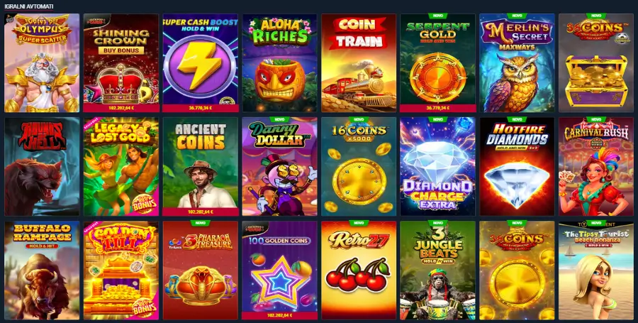 Prikaz Igralnih Avtomatov v Rabona Casino