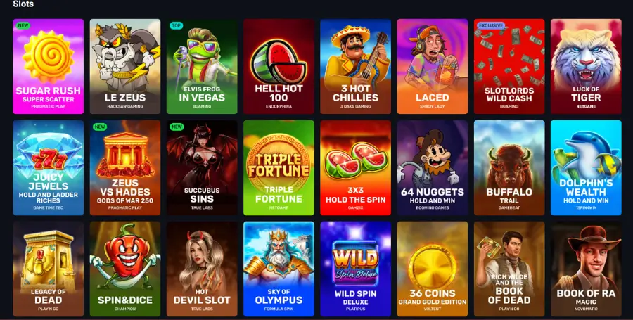 Prikaz Igralnih Avtomatov v Slotlords Casino