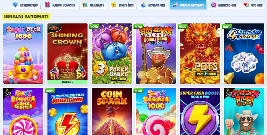 Prikaz Igralnih Avtomatov v Onlyspins Casino