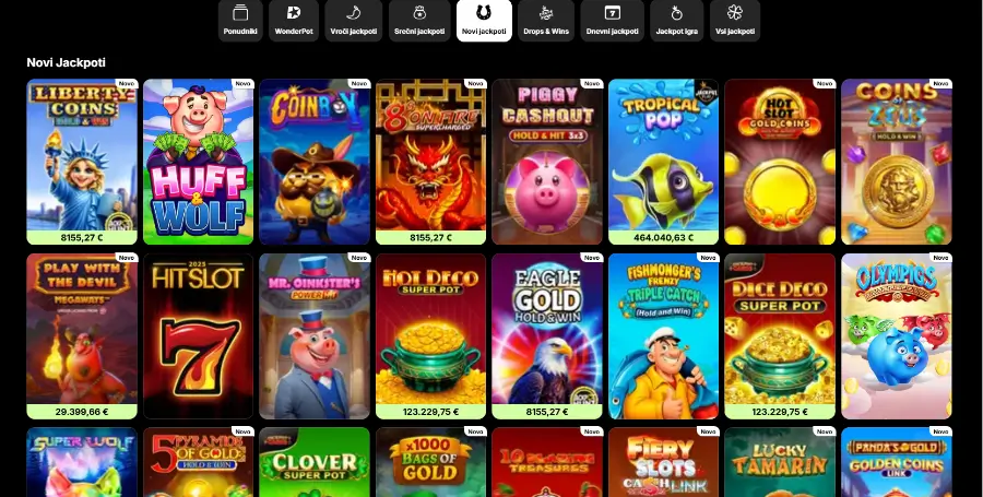 Prikaz Jackpot Iger v Spinit Casino