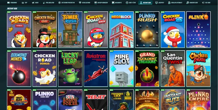 V Golisimo je na voljo več sto posebnih iger, kot so srečke, crash igre, minolovec, bingo, keno, mahjong, in hi-lo formati