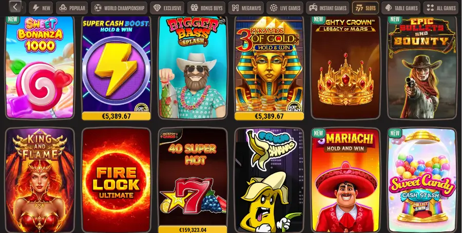 Prikaz Igralnih Avtomatov v Neon54 Casino