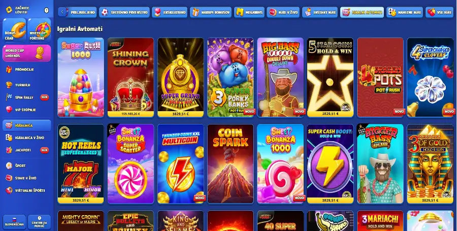 Prikaz Igralnih Avtomatov v Pistolo Casino