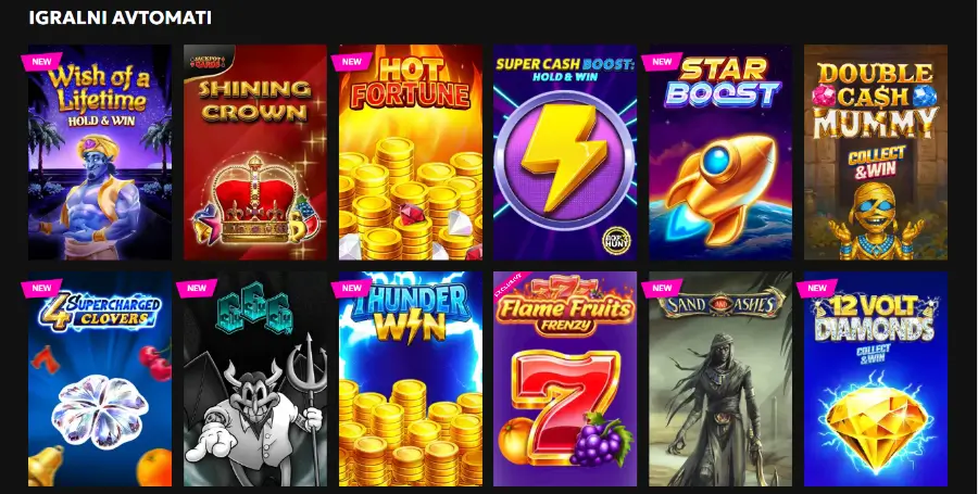 Prikaz Igralnih Avtomatov v RTbet Casino