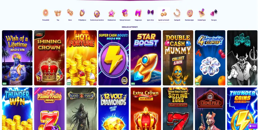 Prikaz Igralnih Avtomatov v SlotsPalace Casino