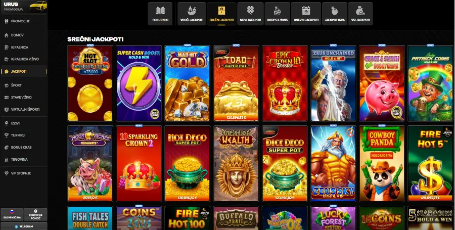 Prikaz Jackpot Iger v Spinsy Casino