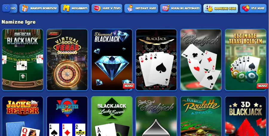 Prikaz Namiznih Iger v Pistolo Casino
