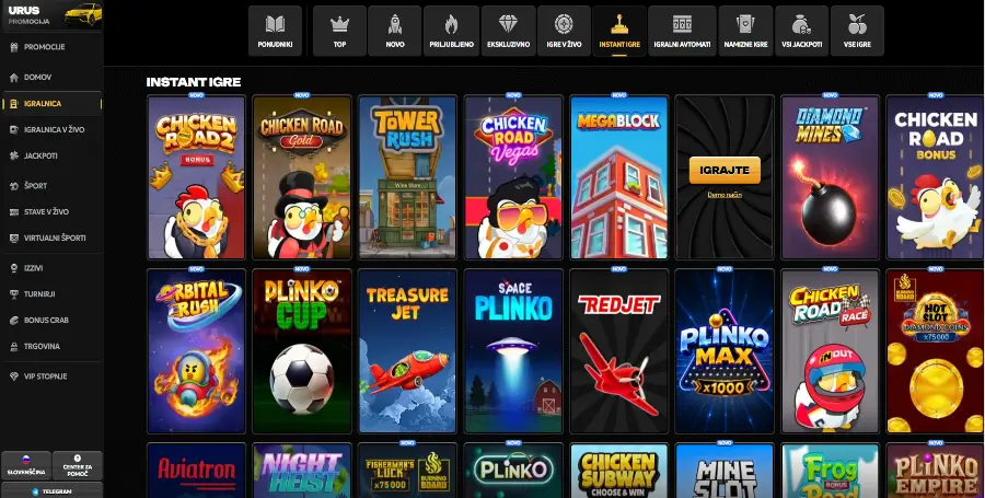 Prikaz Posebnih Iger v Spinsy Casino
