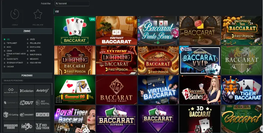 Prikaz Namiznih Iger v Planbet Casino