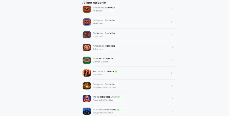 Prikaz Namiznih Iger v Winnerz Casino